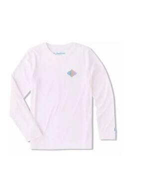 Chubbies Youth The Reflector LS Sun Crew Shirt Boys Size Small NWT UPF 50 White